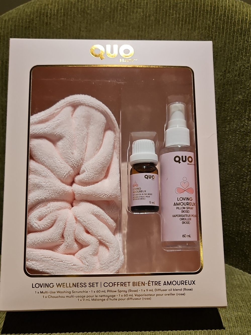 New Quo Beauty Wellness Gift Set – Pink Body & Pillow Mist Trio